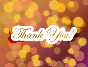 Thank You! on bokeh background