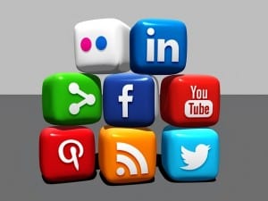 social media 3d icons