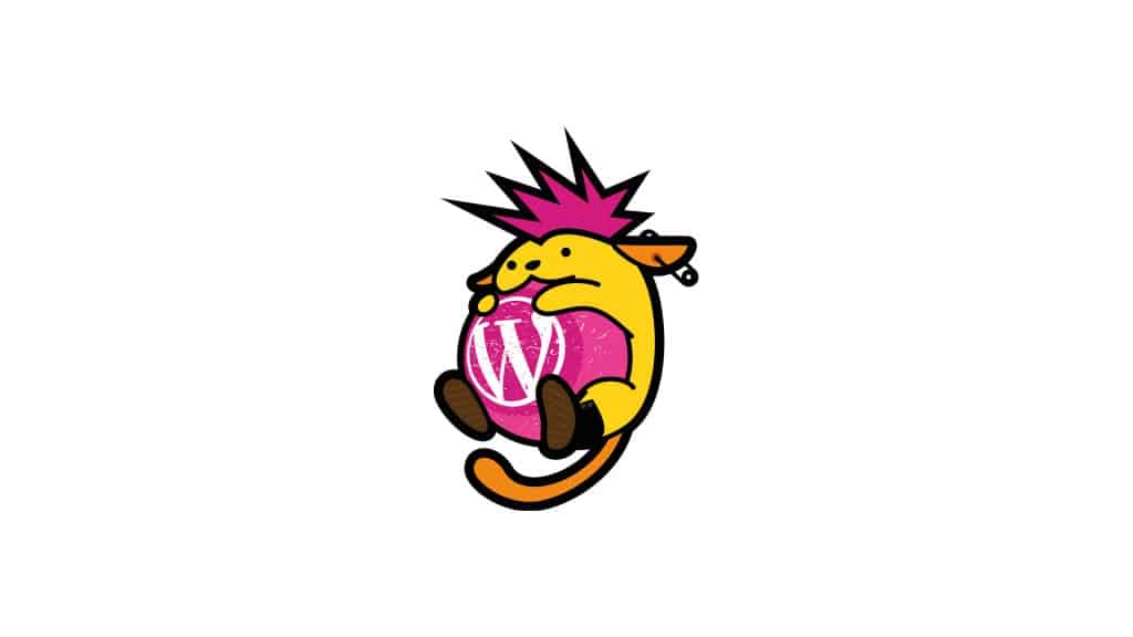 Punk Wapuu, the WordCamp London mascot