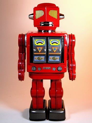 Red Evil Space Robot - front view