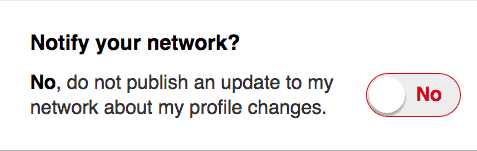Notify your LinkedIn network