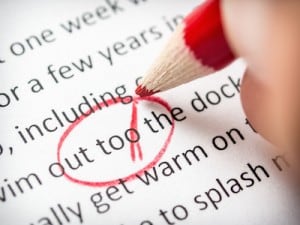 Proofreading - scoring a letter o out of too