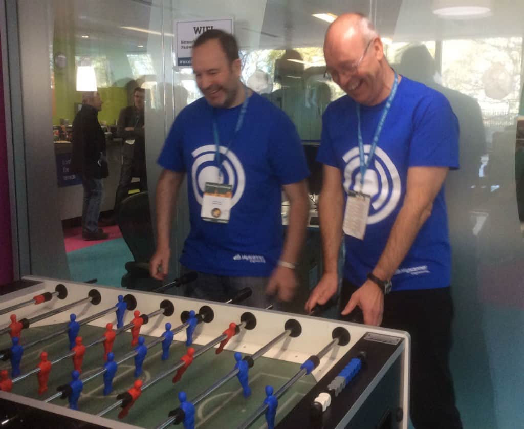 Table football at Skyscanner's office