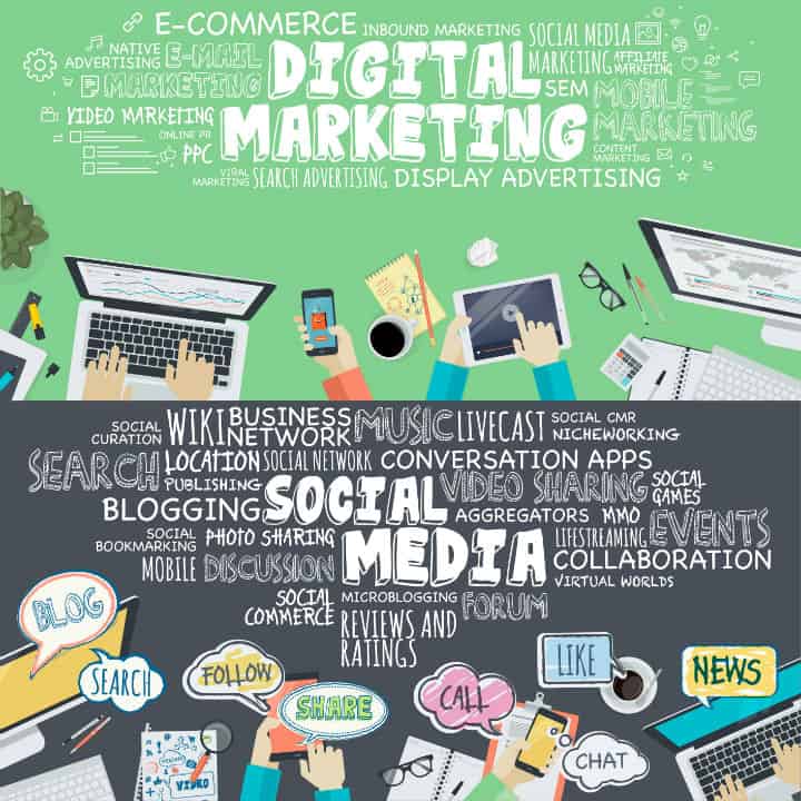 Digital marketing and social media factors