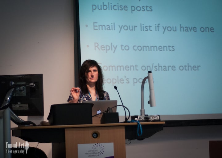 Claire Brotherton speaks on The How and Why of Small Business Blogging, at WordCamp London 2016