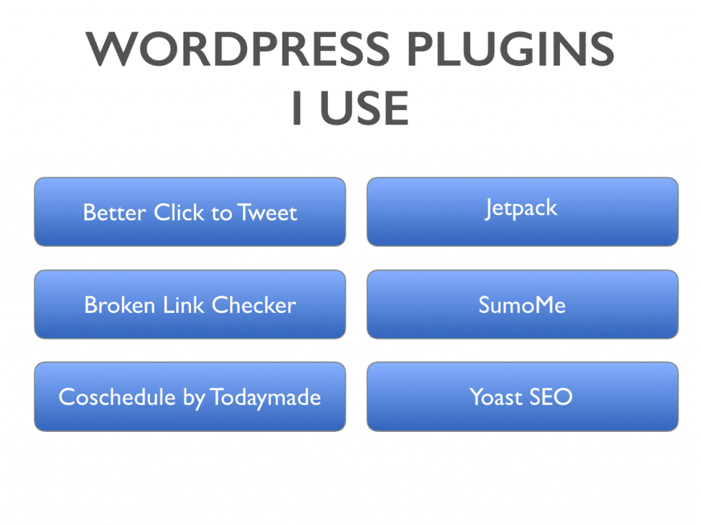 WordPress Plugins I Use