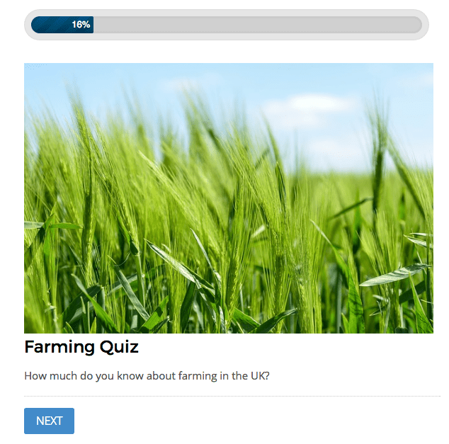 Farming Quiz with image of a barley field