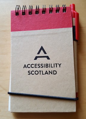 Accessibility Scotland notebook