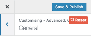 Advanced Twenty Seventeen reset button, red on hover