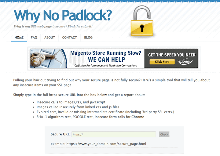Why No Padlock?