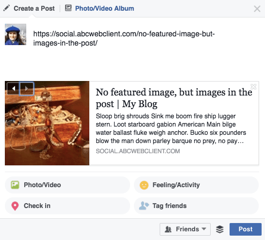 Facebook preview showing a open treasure chest