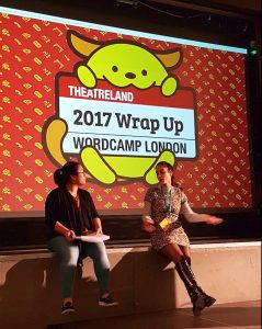 Jenny Wong and Ana Segota at WordCamp London 2017