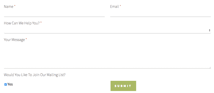 Caldera Forms contact form