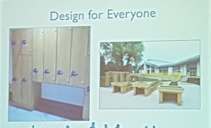 Accessible lockers and benches