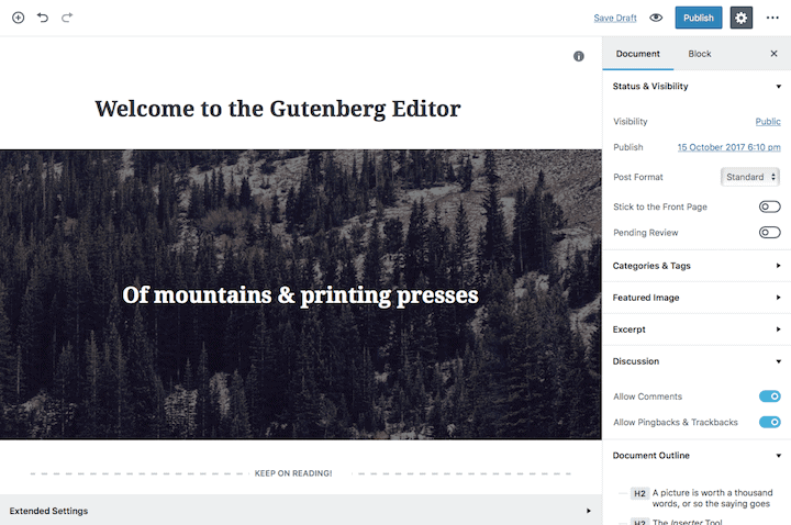 Gutenberg 1.4 demo post