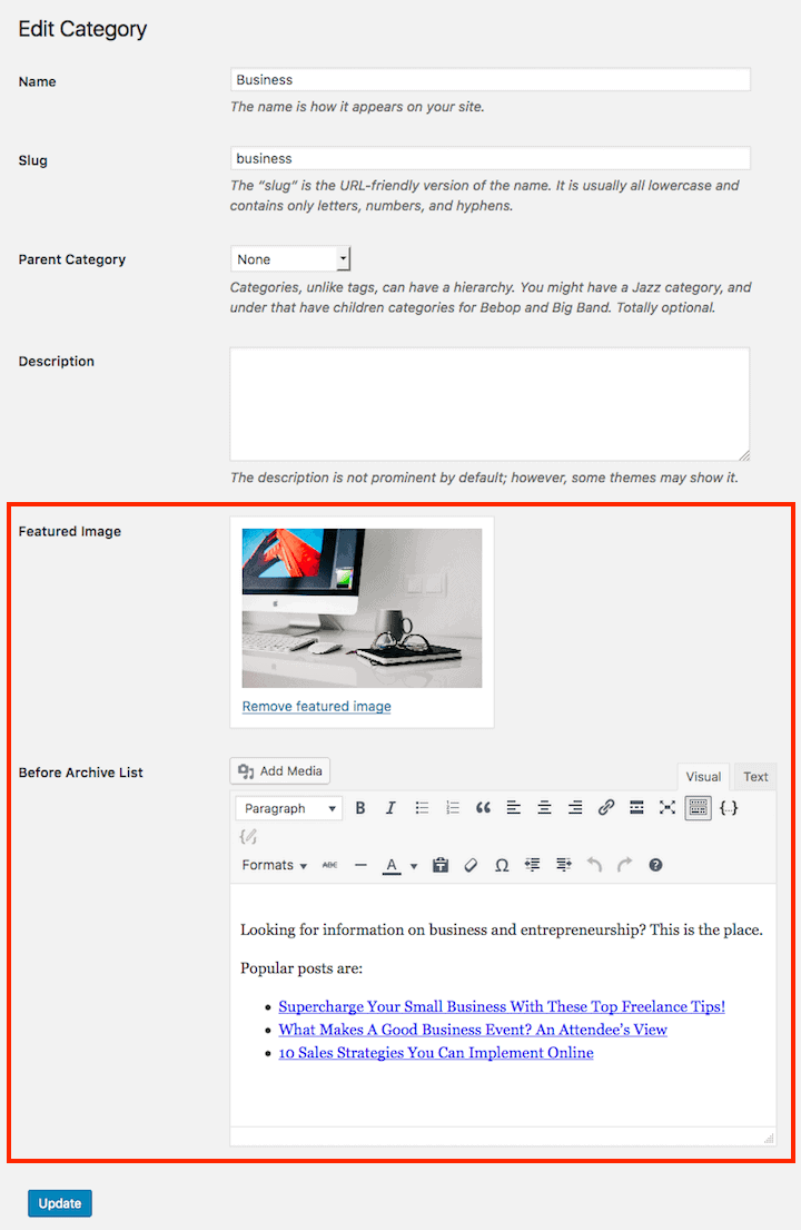 How To Add Custom Content To WordPress Category Archives