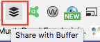 Share with Buffer icon (highlighted)
