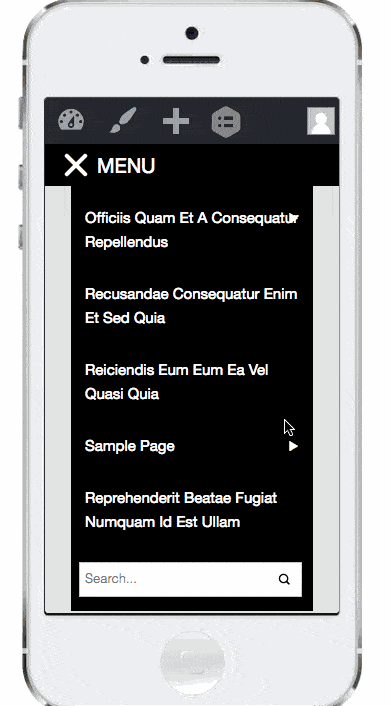 WP Responsive Menu tap behaviour