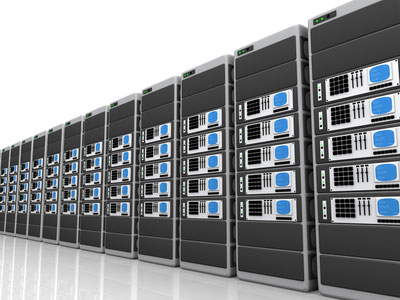 3d render of web servers