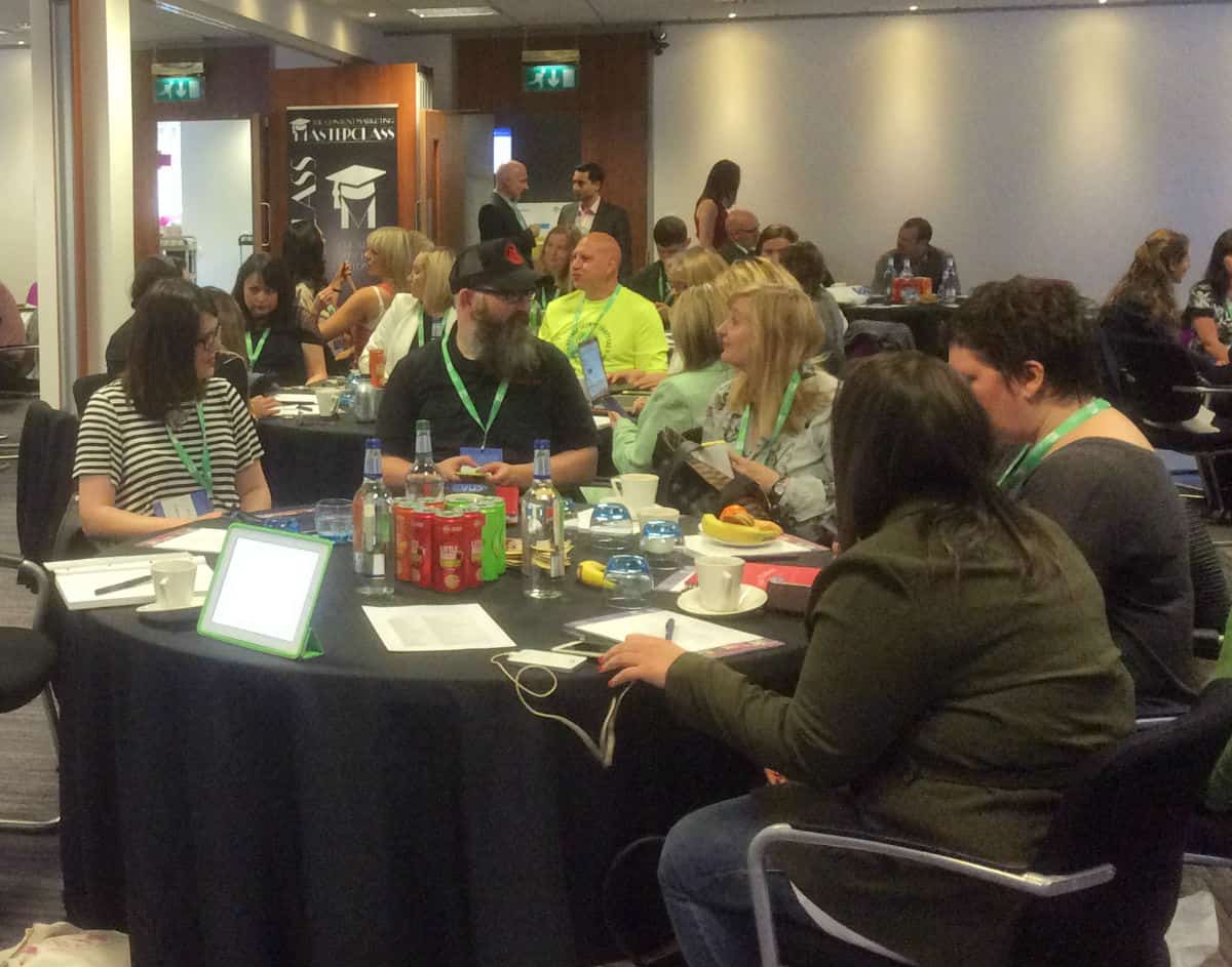 Table seating at The Content Marketing Academy 2015