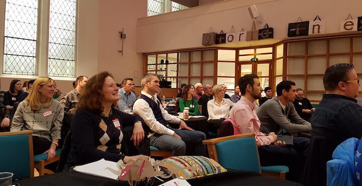 Some of the CMA Kick-Off 2017 attendees sitting at tables