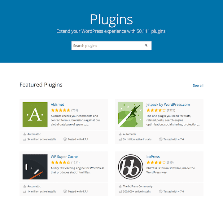 The WordPress Plugin Directory
