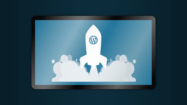 WordPress rocket on takeoff