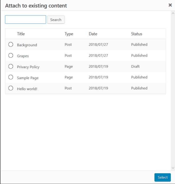 Attach a file to a post