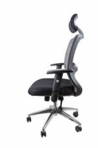 A black ergonomic chair