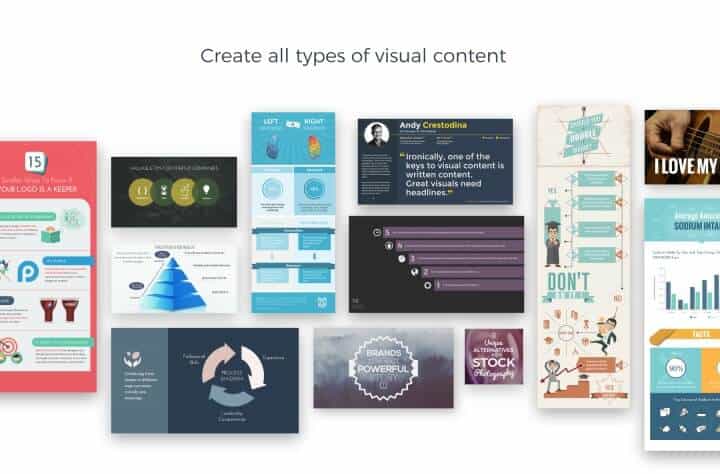 Create all types of visual content with Visme