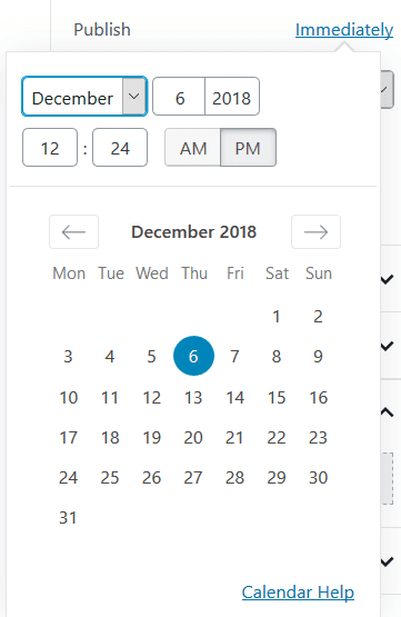 Accessible date picker for the block editor
