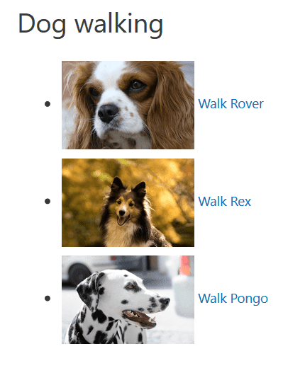 Inline images in a list block