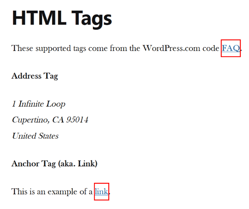 Highlighted links with title attributes