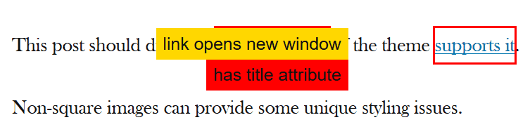 Link that opens a new window and have a title attribute