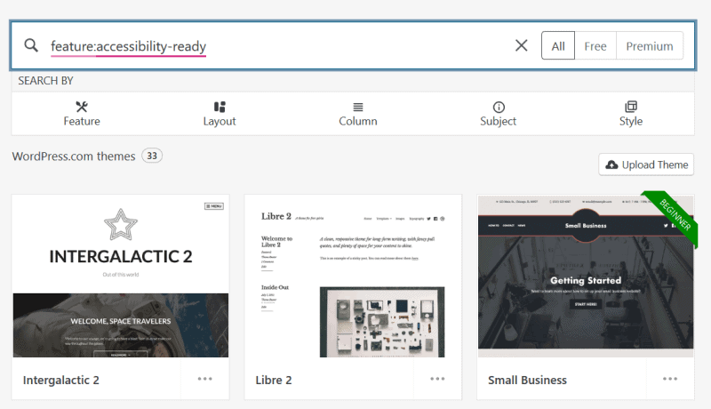 WordPress.com accessibility ready themes