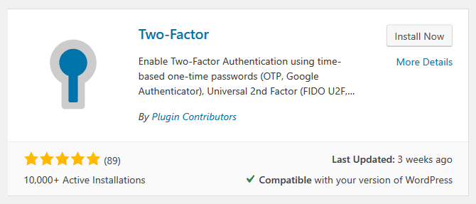 Two-Factor plugin
