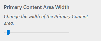 Primary Content Area Width slider