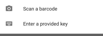 Scan a barcode or enter a provided key