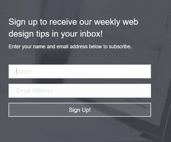 Subscribe form errors disappear when the field is focused