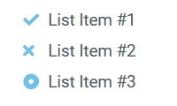 A new Icon List widget with three items