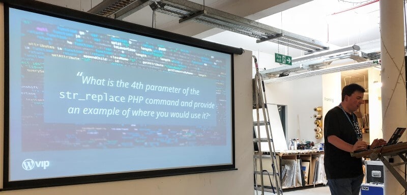 A question that David Artiss was once asked at interview: What is the 4th parameter of the str_replace PHP command and provide an example of where you would use it?