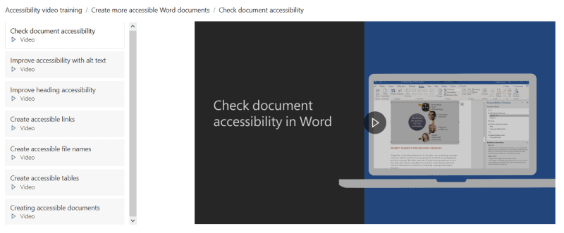Check document accessibility in Word