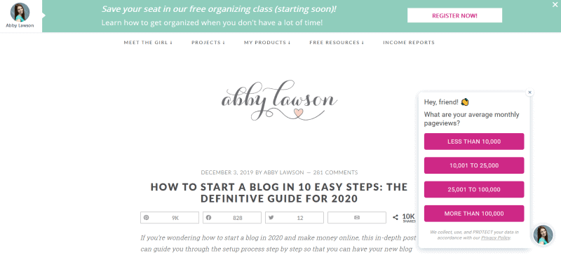 How to Start a Blog in 10 Easy Steps by Abby Lawson