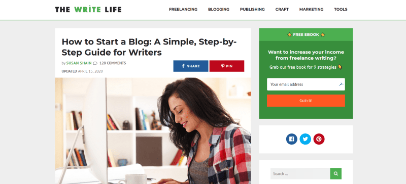 Starting a Blog for Writers by The Write Life