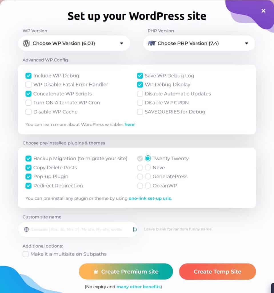 Set up your WordPress site