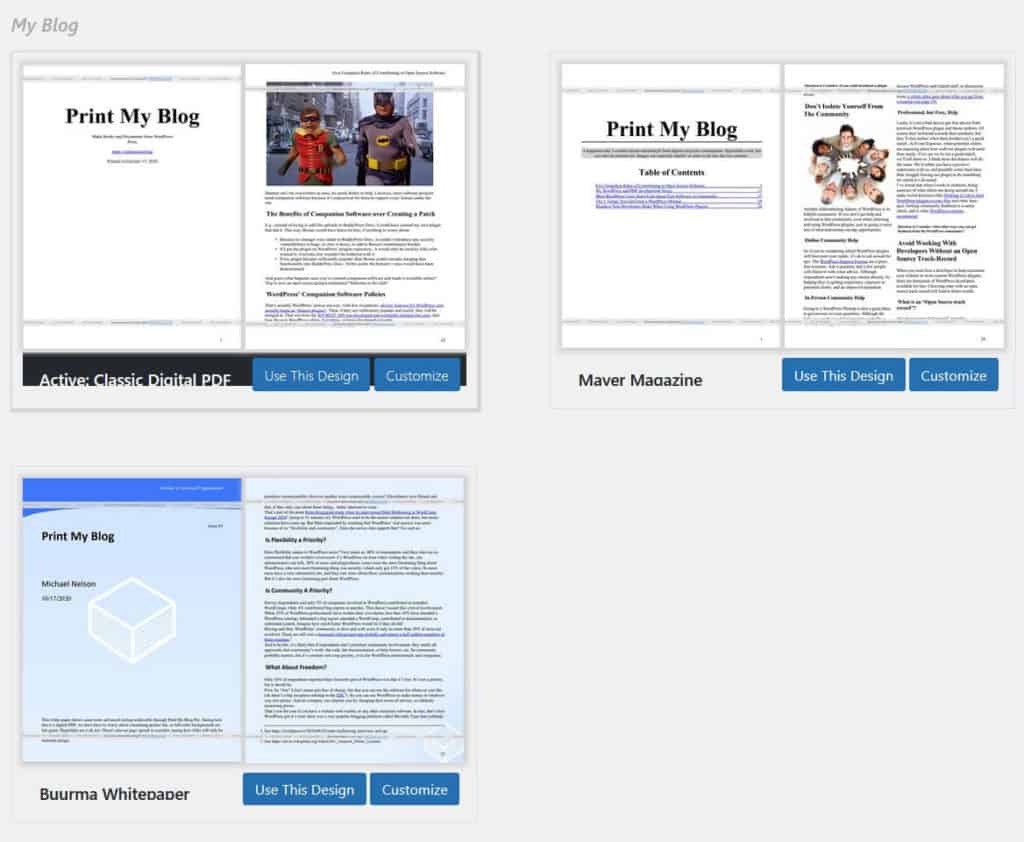 Printed Blog Example Print My Blog WordPress Plugin - Print, Create PDFs and Ebooks With ...