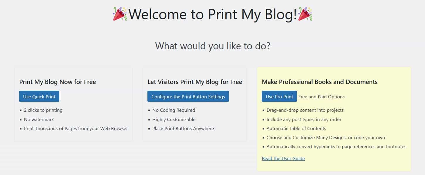 Welcome to Print My Blog!