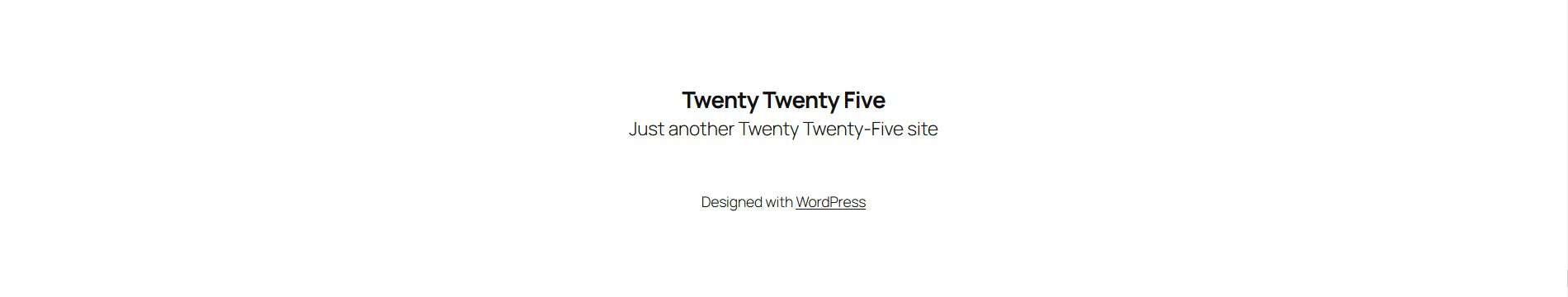 Twenty Twenty-Five Centered footer