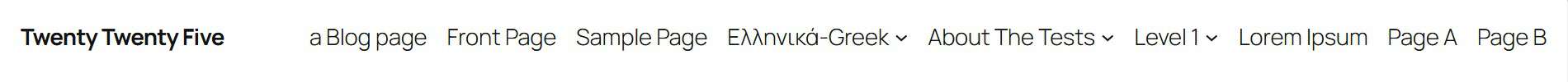 Twenty Twenty-Five Fullwidth header with large font size