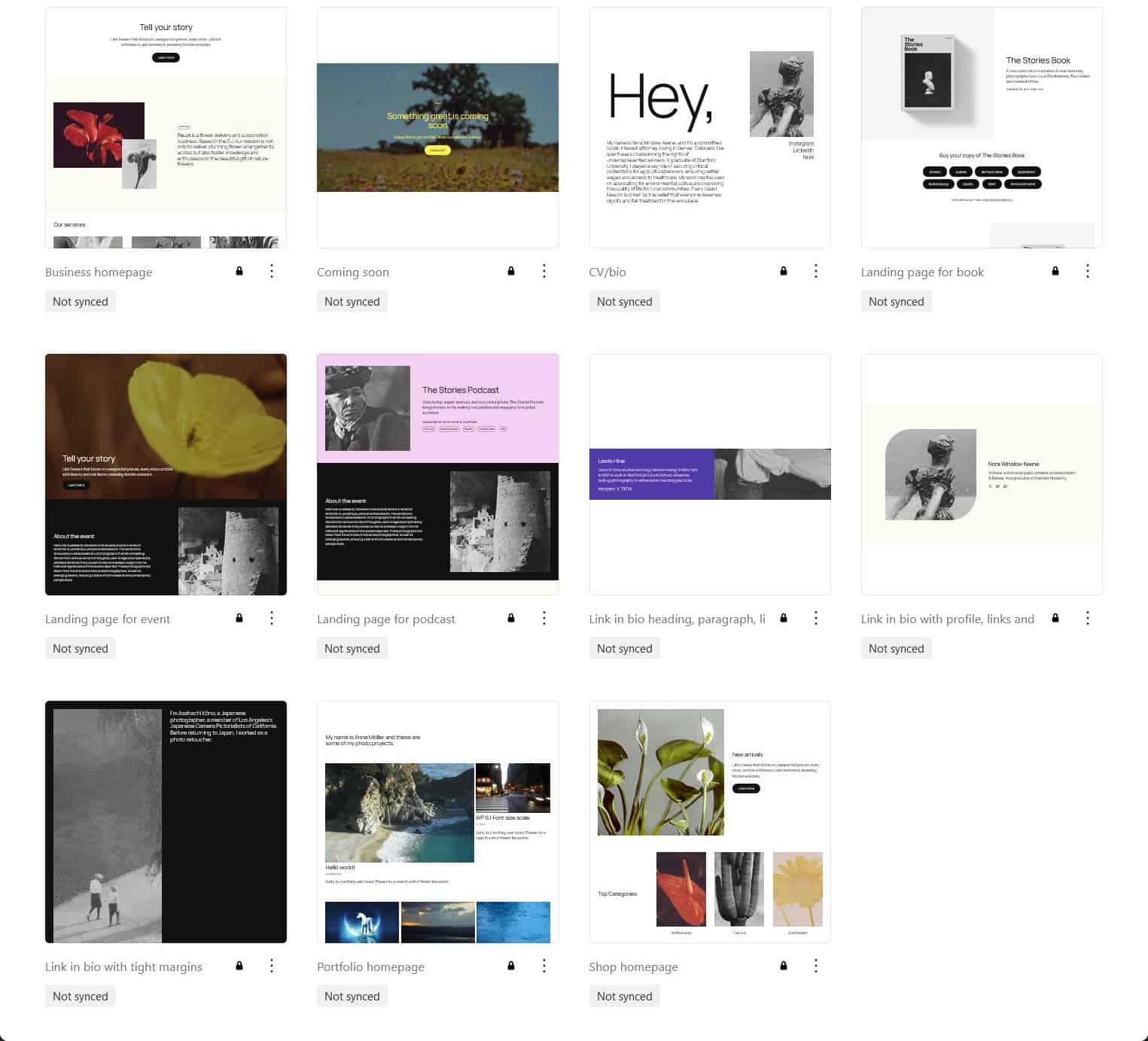Twenty Twenty-Five Pages patterns